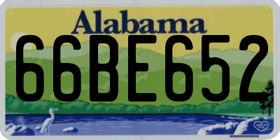 AL license plate 66BE652
