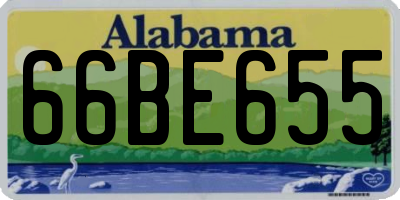 AL license plate 66BE655