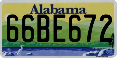 AL license plate 66BE672