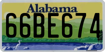 AL license plate 66BE674