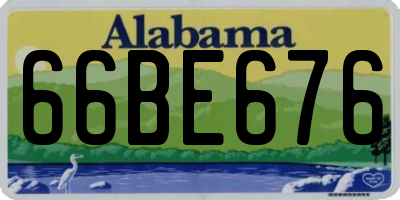 AL license plate 66BE676