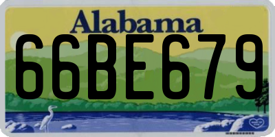 AL license plate 66BE679