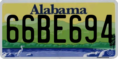 AL license plate 66BE694