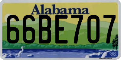 AL license plate 66BE707