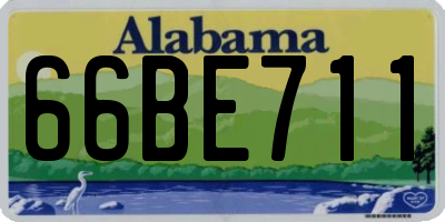 AL license plate 66BE711