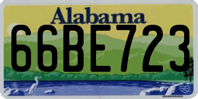 AL license plate 66BE723