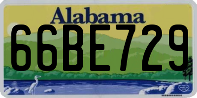 AL license plate 66BE729