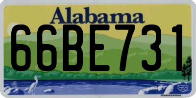 AL license plate 66BE731