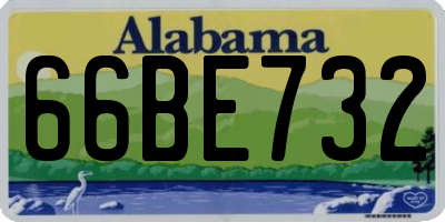 AL license plate 66BE732