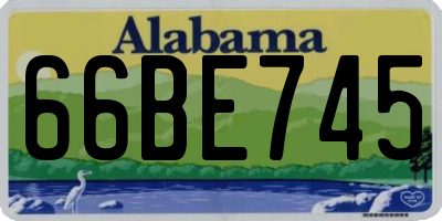 AL license plate 66BE745