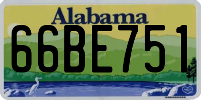 AL license plate 66BE751