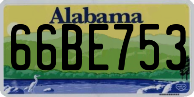 AL license plate 66BE753