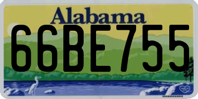 AL license plate 66BE755