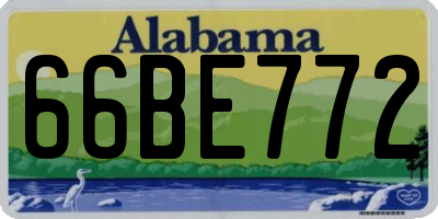 AL license plate 66BE772