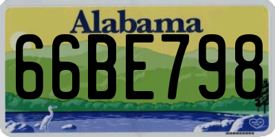 AL license plate 66BE798