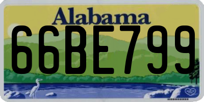 AL license plate 66BE799