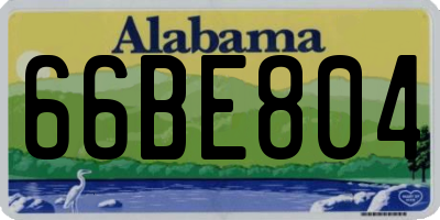 AL license plate 66BE804