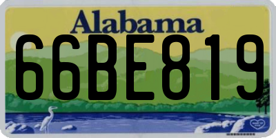 AL license plate 66BE819