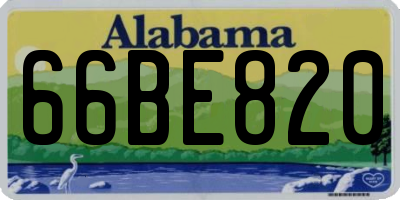 AL license plate 66BE820