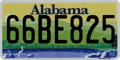 AL license plate 66BE825