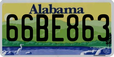 AL license plate 66BE863