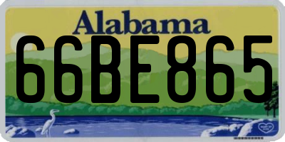 AL license plate 66BE865