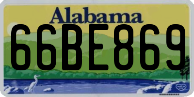 AL license plate 66BE869