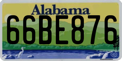 AL license plate 66BE876