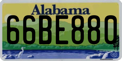 AL license plate 66BE880