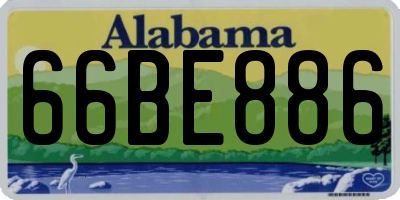 AL license plate 66BE886