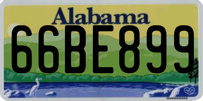 AL license plate 66BE899
