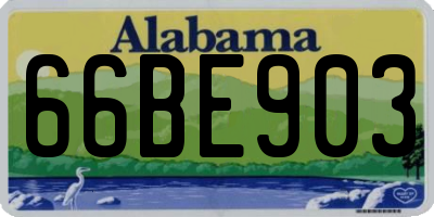 AL license plate 66BE903