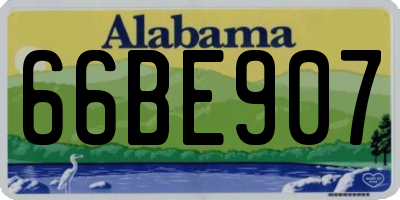 AL license plate 66BE907