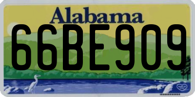AL license plate 66BE909
