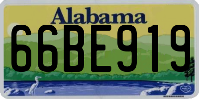 AL license plate 66BE919