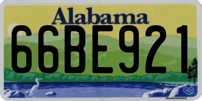 AL license plate 66BE921