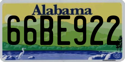AL license plate 66BE922