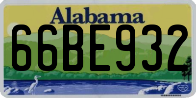 AL license plate 66BE932