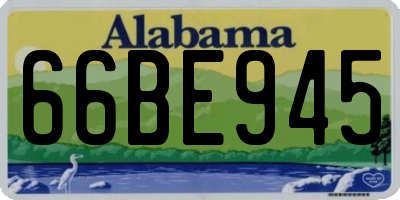 AL license plate 66BE945