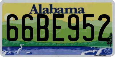 AL license plate 66BE952