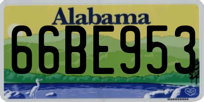 AL license plate 66BE953