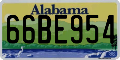 AL license plate 66BE954