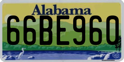 AL license plate 66BE960