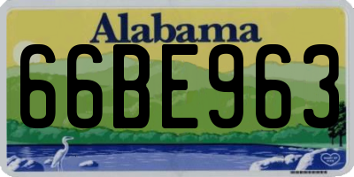 AL license plate 66BE963