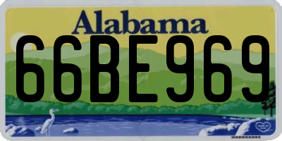 AL license plate 66BE969