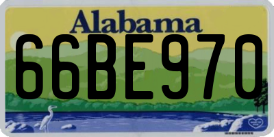 AL license plate 66BE970