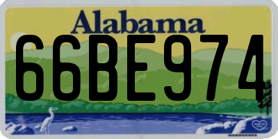 AL license plate 66BE974