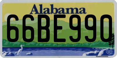 AL license plate 66BE990