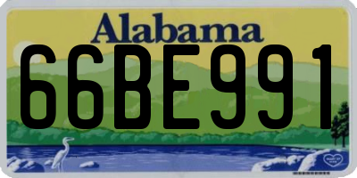 AL license plate 66BE991
