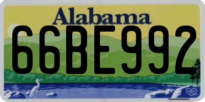 AL license plate 66BE992